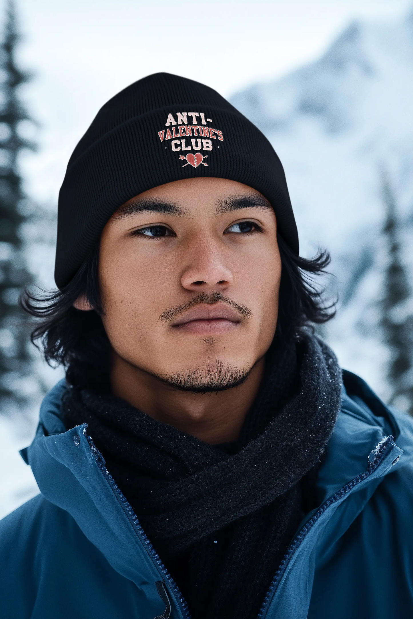 Single Life Quote Beanie – Anti-Valentine’s Club Funny Broken Heart Hat for Him shevibes fulfillment