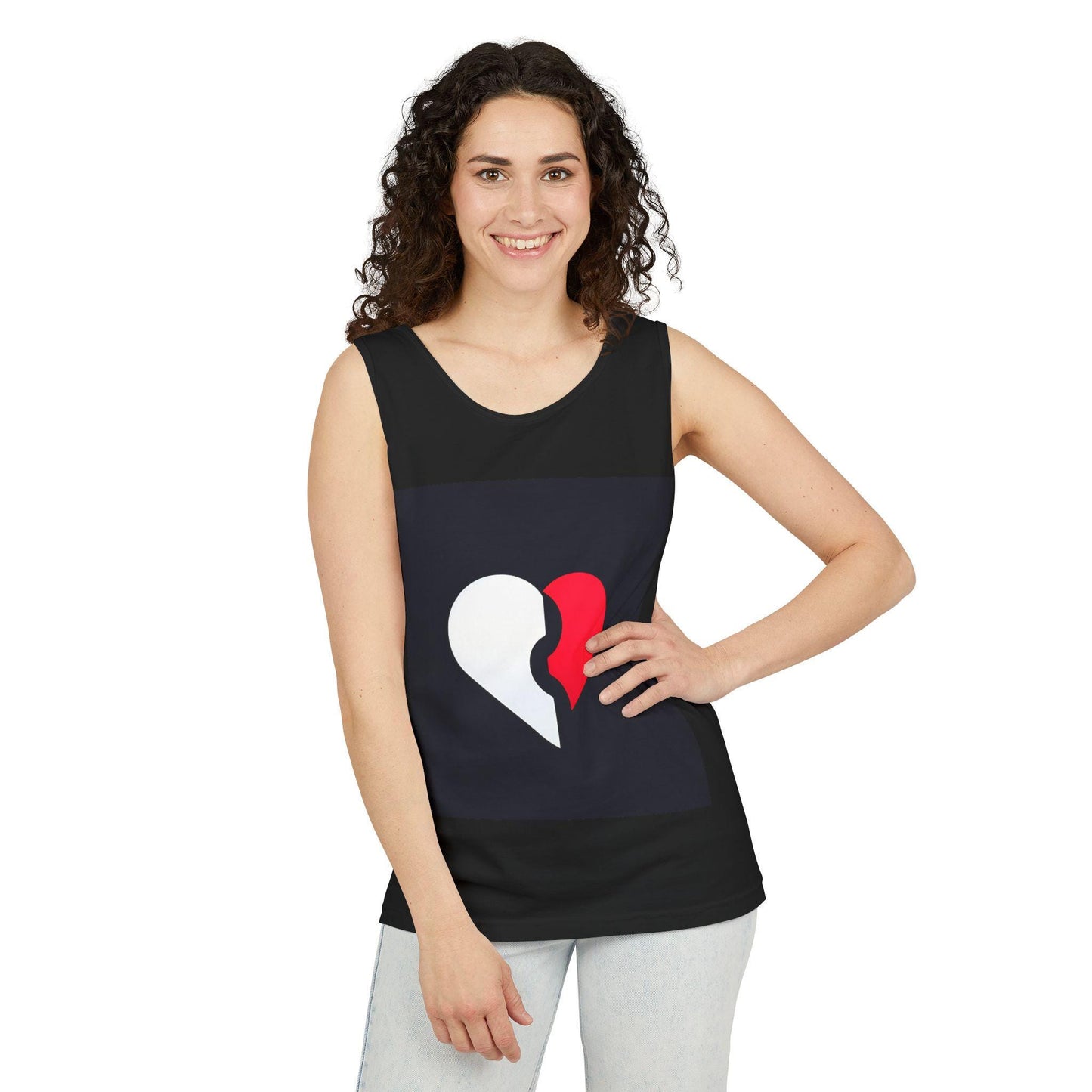 Grunge Broken Heart Tee: Emotional Quote, Unisex Black Cotton