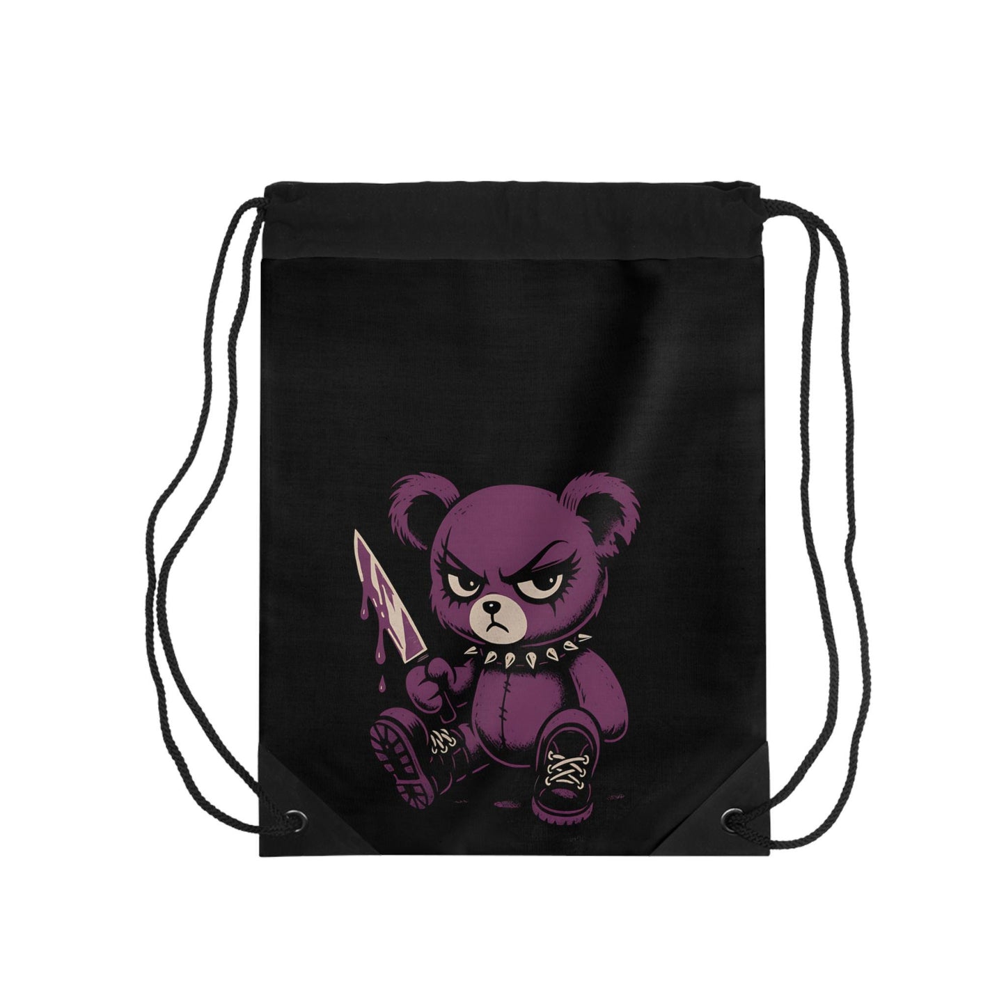 Playful Panda Drawstring Bag - Cute Gym Sack, Trendy Backpack, Kids Gifts, Festival Gear, Unique Cartoon Tote