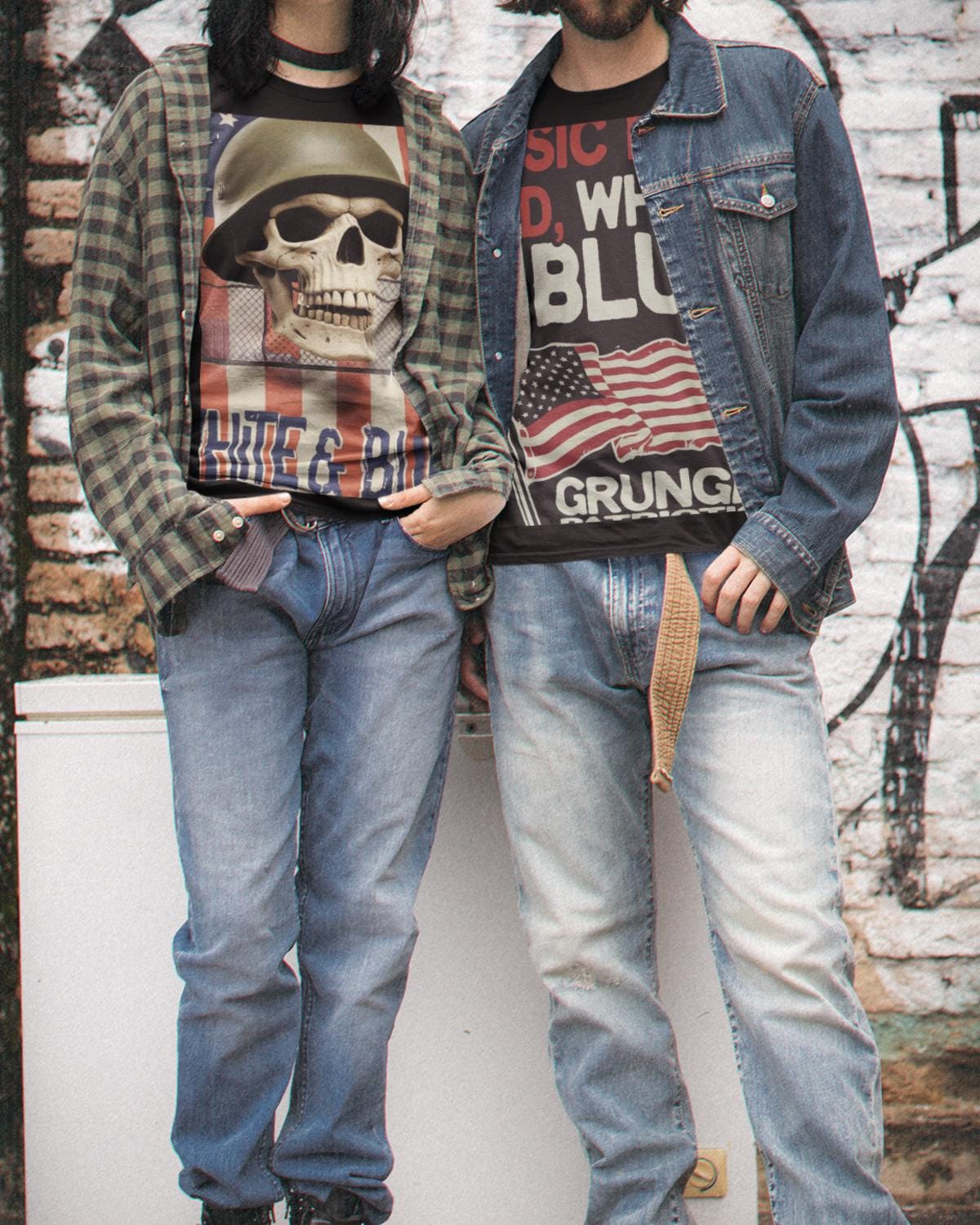 Patriotic Skull USA Flag T-Shirt: Military Pride Cotton Tee