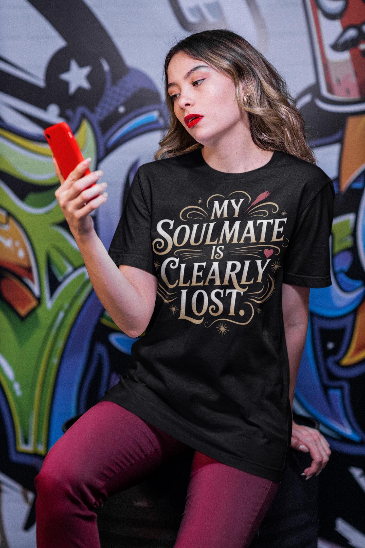 Funny Single Life Shirt: My Soulmate Is Lost - Women's Humor Apparel