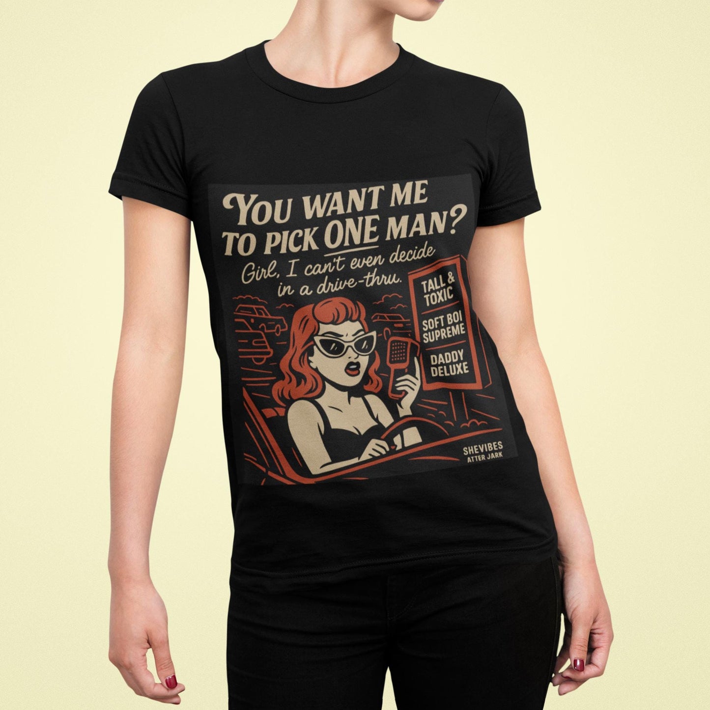 Single Life Humor T-Shirt: Retro Drive-Thru Design
