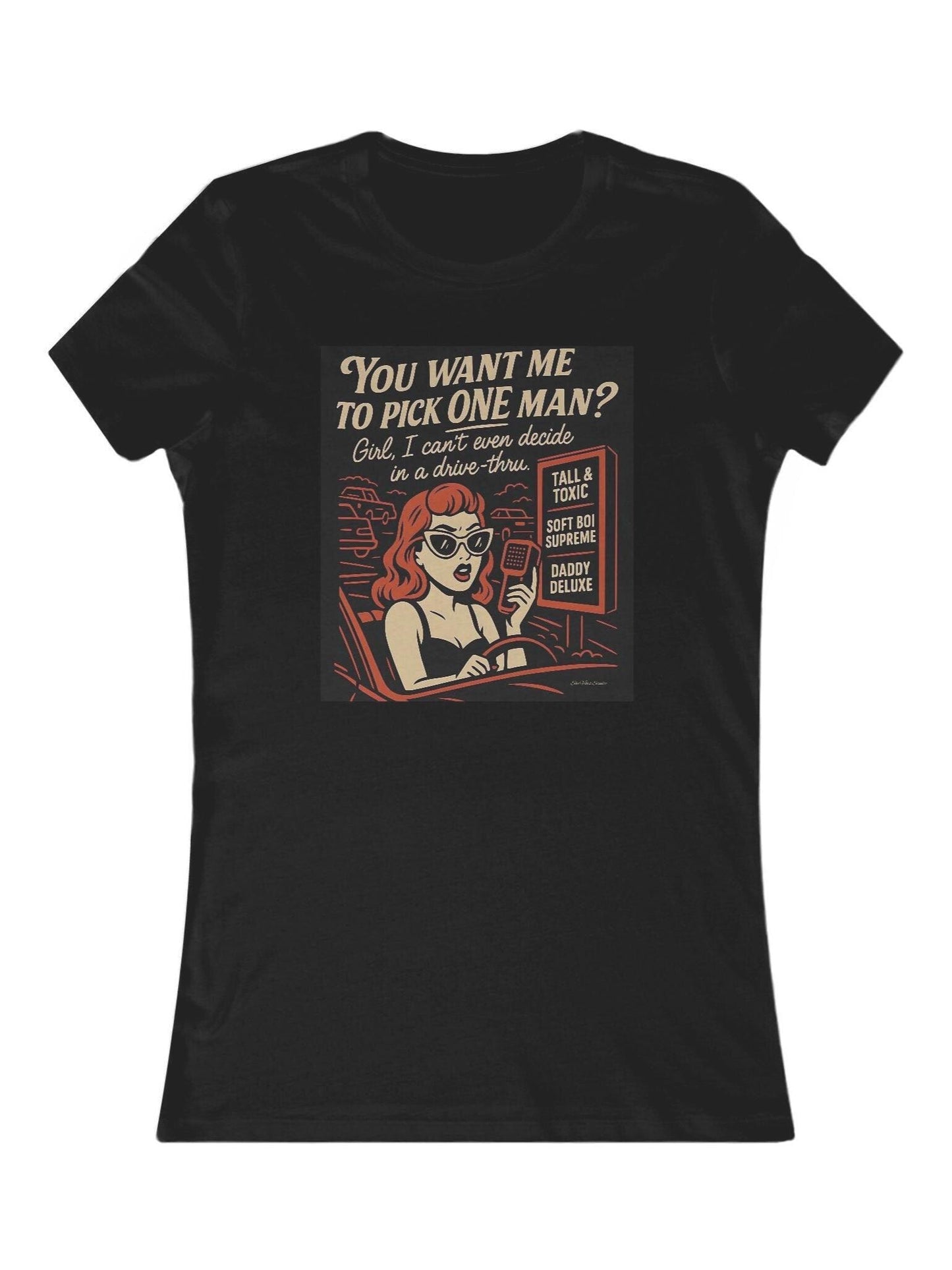 Single Life Humor T-Shirt: Retro Drive-Thru Design