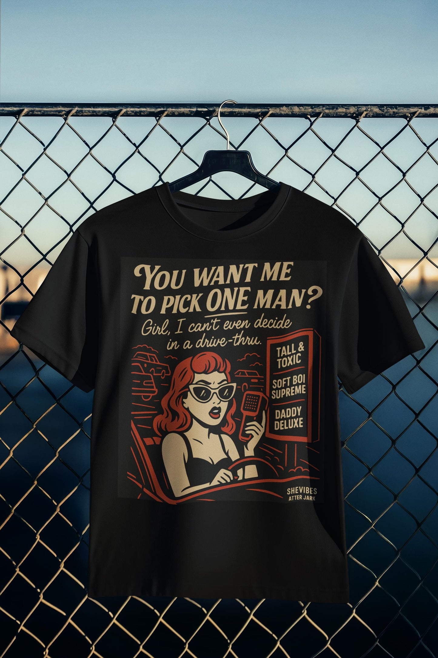 Single Life Humor T-Shirt: Retro Drive-Thru Design