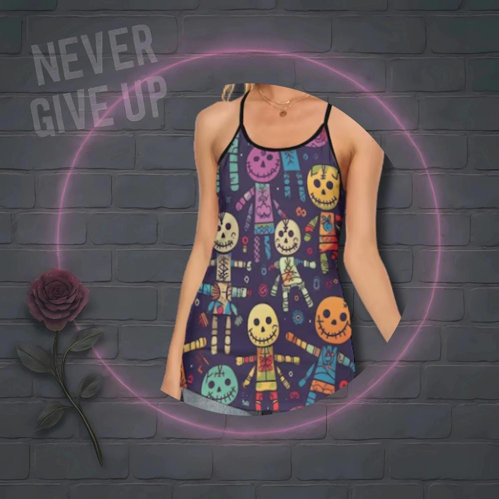 Skull Halloween Tank Top: Spooky Gothic Single Life Fashion