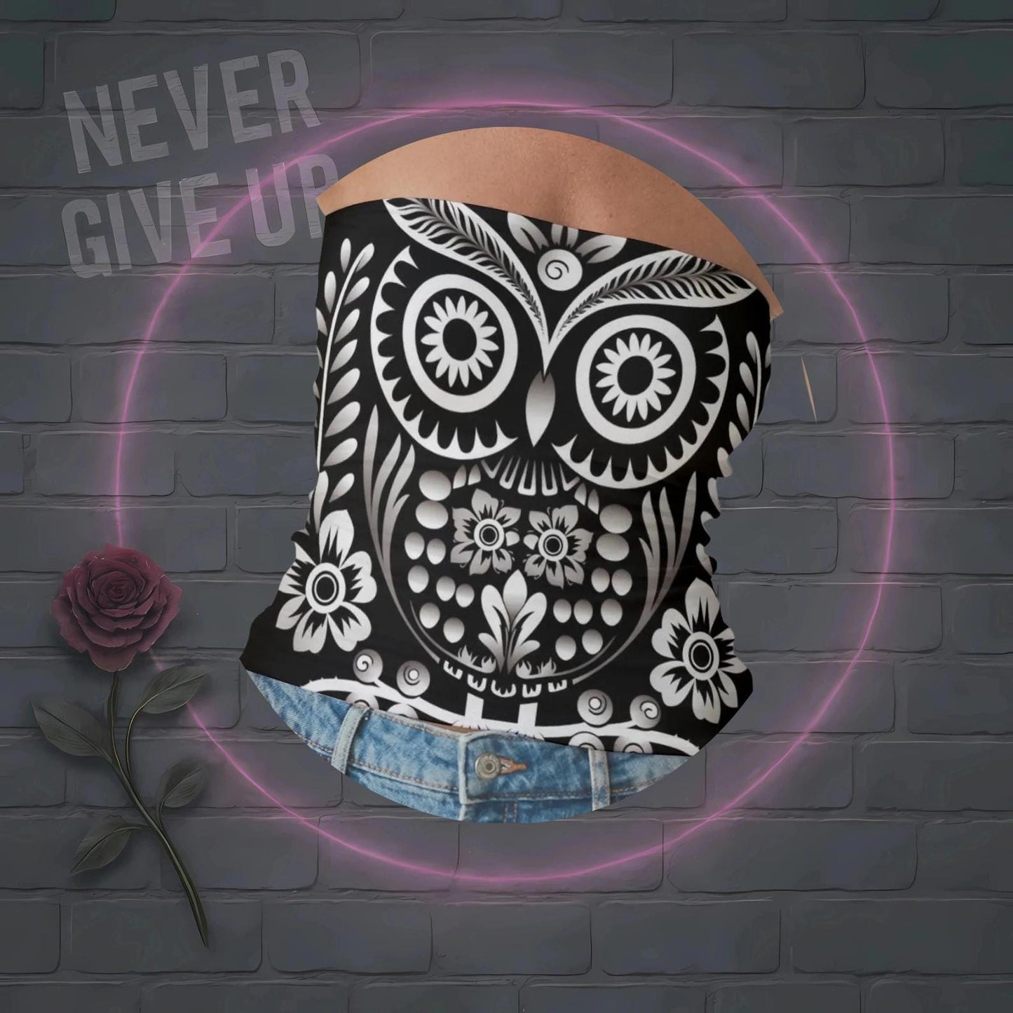Grunge Owl Tank Top: Single Life Women's Streetwear