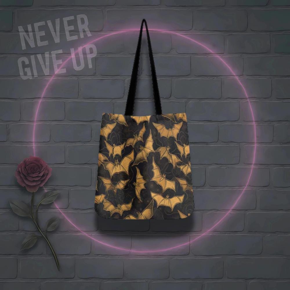 Halloween Tote Bag, Spooky Cute Trick-or-Treat Bag, Gothic Witchy Reusable Fall Market Tote, Creepy Cute Cotton Canvas Bag, Halloween Bag