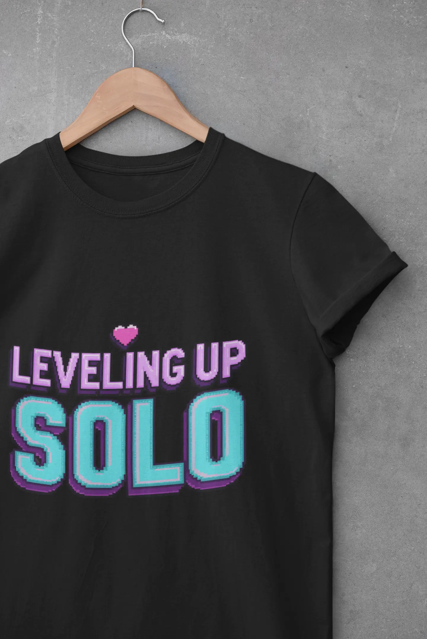 Leveling Up Solo T-Shirt, Single Life Shirt, Independent Woman Gift, Empowered Girl Top, Anti-Valentine's Day Tee Yoycol