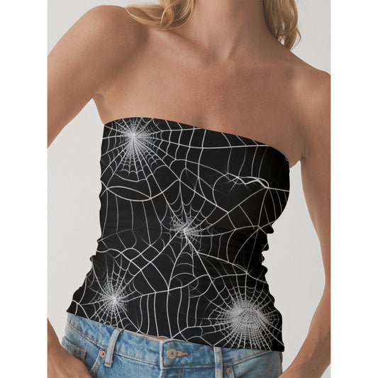 All-Over Print Women's Double-Layer Strapless Top