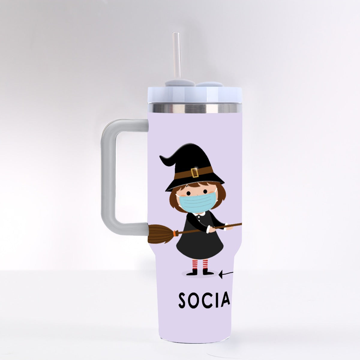 Trick or Treat Dancing Mummy 40oz Tumbler with Handle | Cute Spooky Cup – SheVibesAfterDark