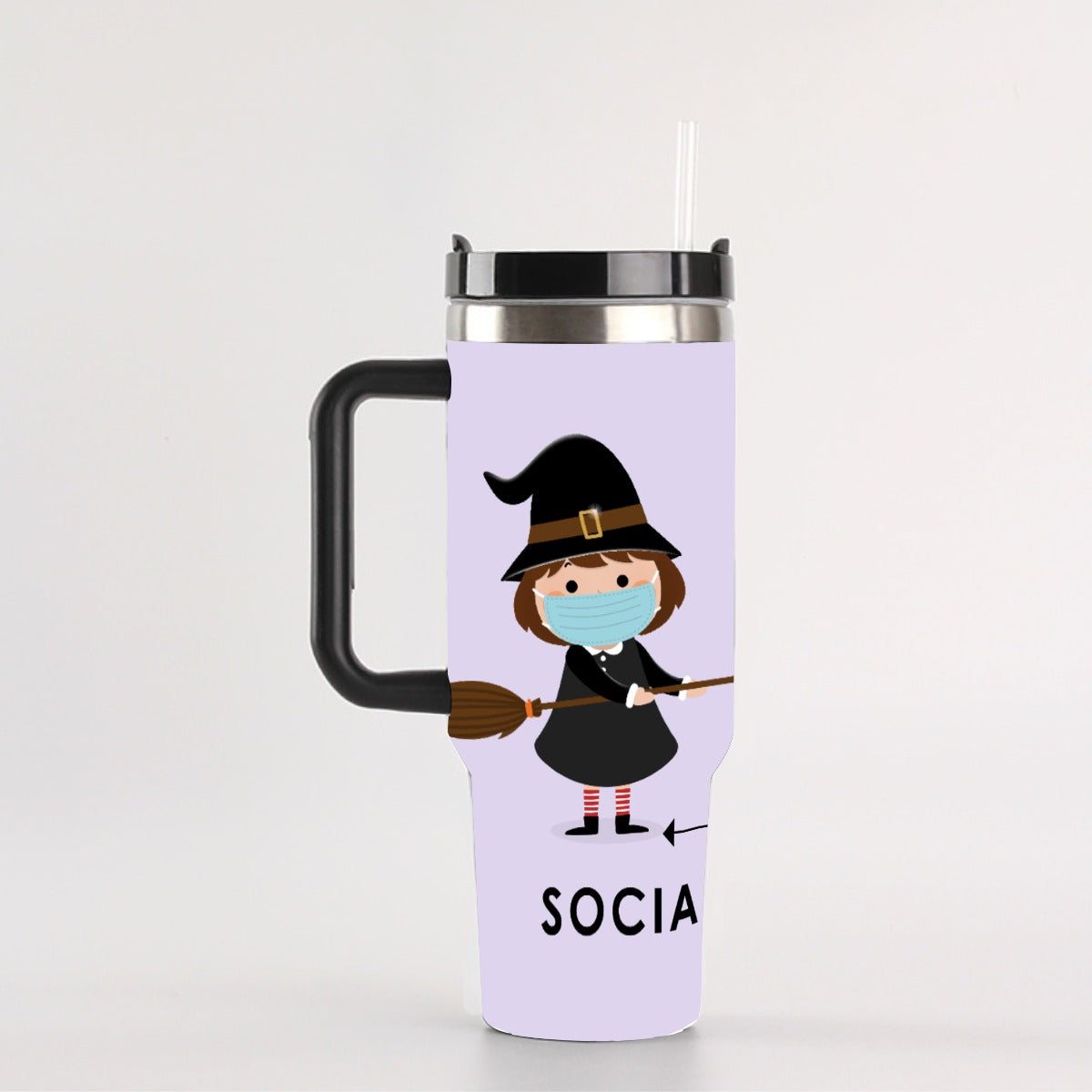 Trick or Treat Dancing Mummy 40oz Tumbler with Handle | Cute Spooky Cup – SheVibesAfterDark