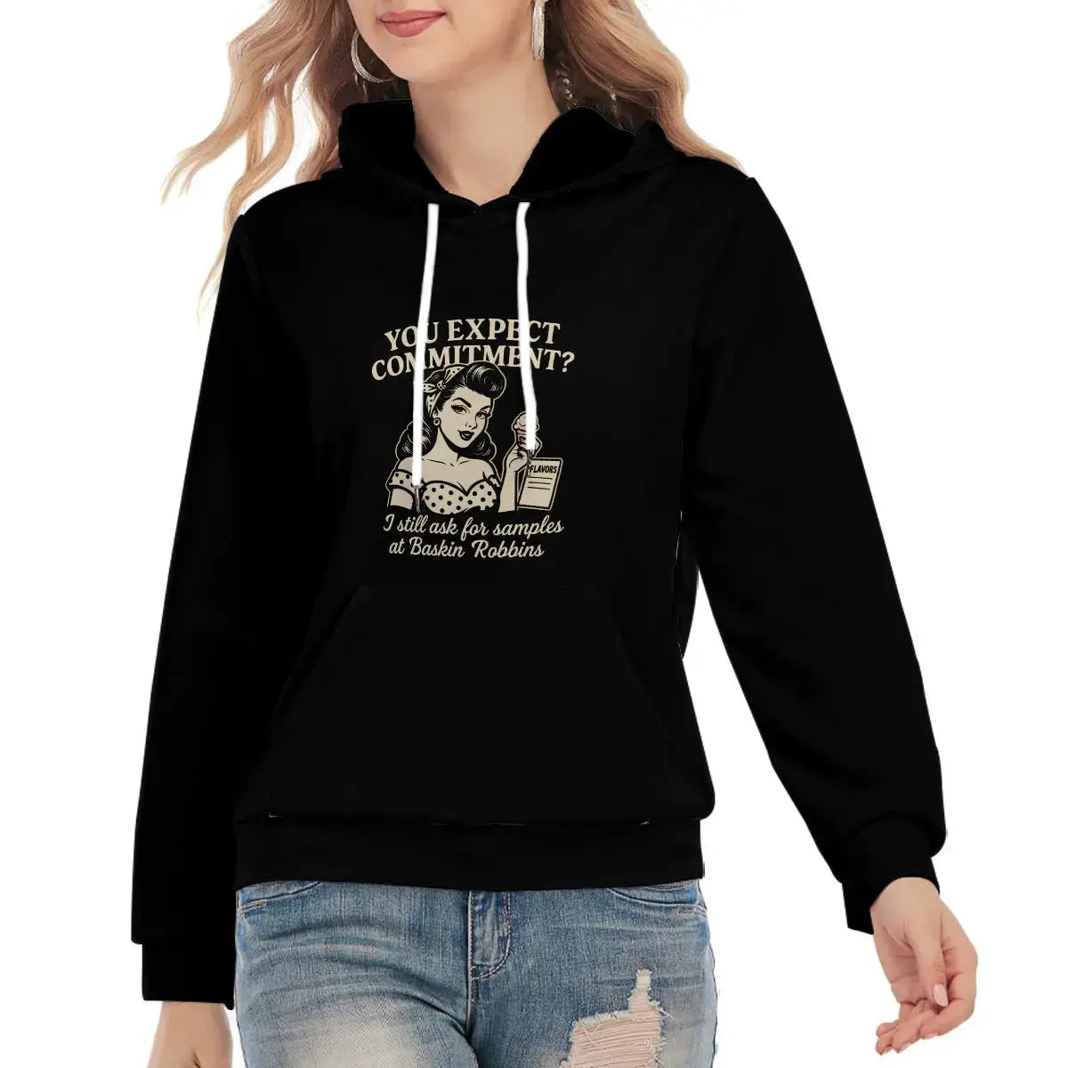 You Expect Commitment?” Pullover Hoodie – Soft Grunge Sass for Cold Days Yoycol