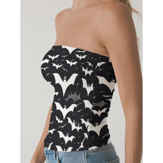 All-Over Print Women's Double-Layer Strapless Top
