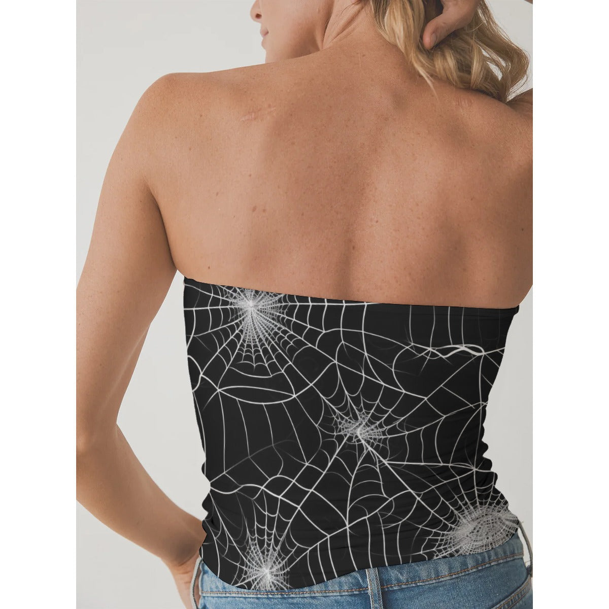 All-Over Print Women's Double-Layer Strapless Top