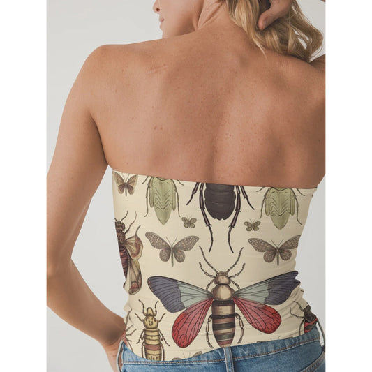 All-Over Print Women's Double-Layer Strapless Top