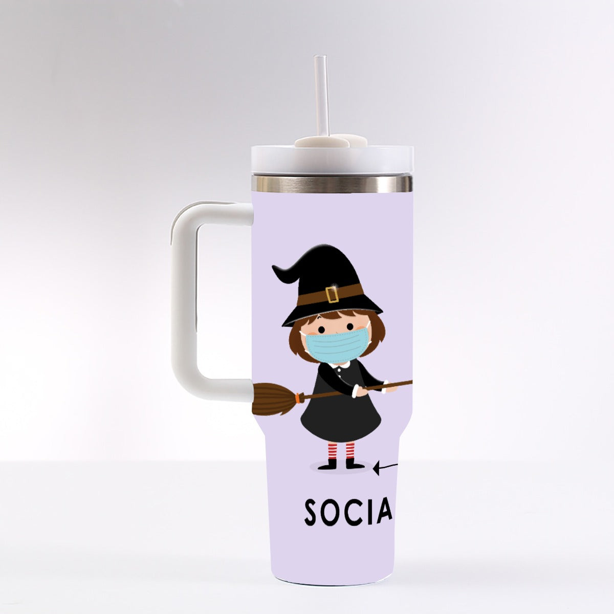 Trick or Treat Dancing Mummy 40oz Tumbler with Handle | Cute Spooky Cup – SheVibesAfterDark
