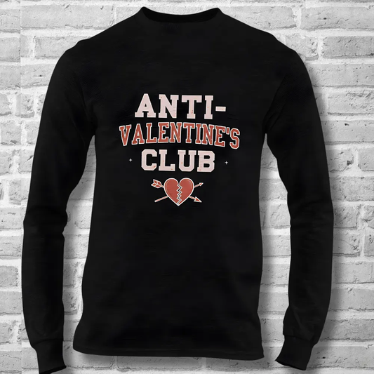 Single Life Quote Shirt – Anti-Valentine’s Club Long Sleeve for Men Yoycol