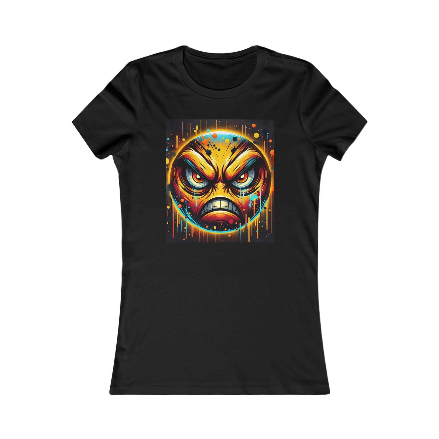 Grunge Angry Face Tank Top: Edgy Punk Streetwear Tee