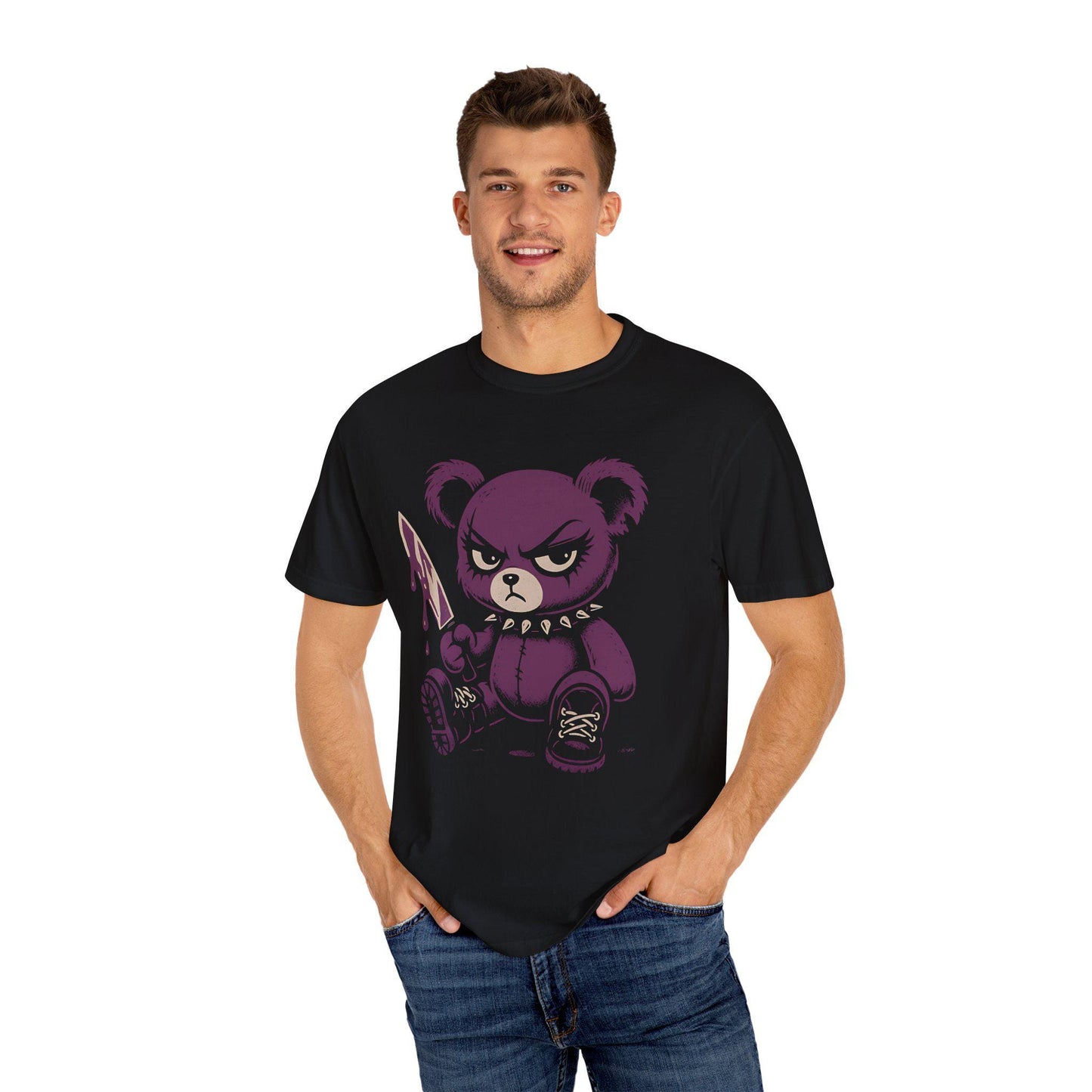 Evil Teddy Bear Tank Top: Purple Horror Goth Punk Fashion