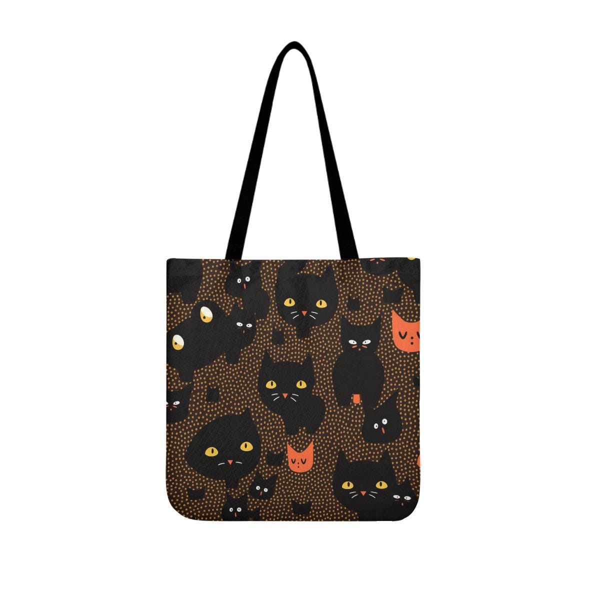 Single Life Halloween Tote Bag Black Star Pattern Single Life Celebration Spooky Single Life Accessory Witch Aesthetic SheVibesAfterDark