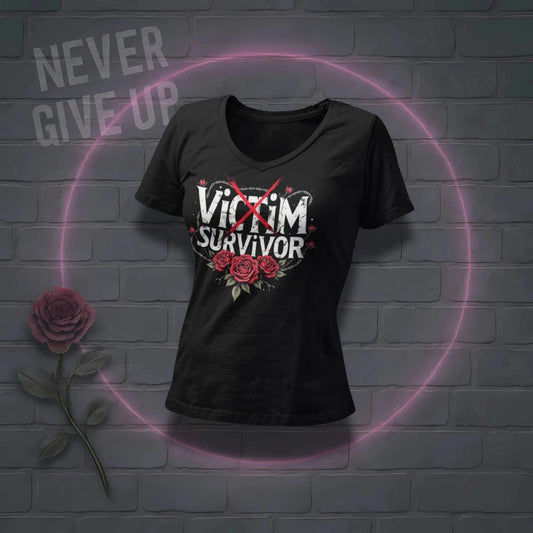 Empowering Survivor Tee: Inspirational Feminist T-Shirt