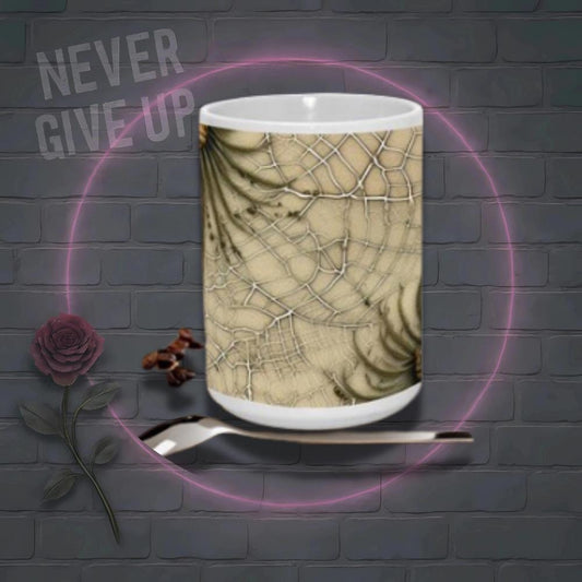 Spider Web Halloween Mug – Creepy Cute Coffee Cup 15 oz – Spooky Fall Decor