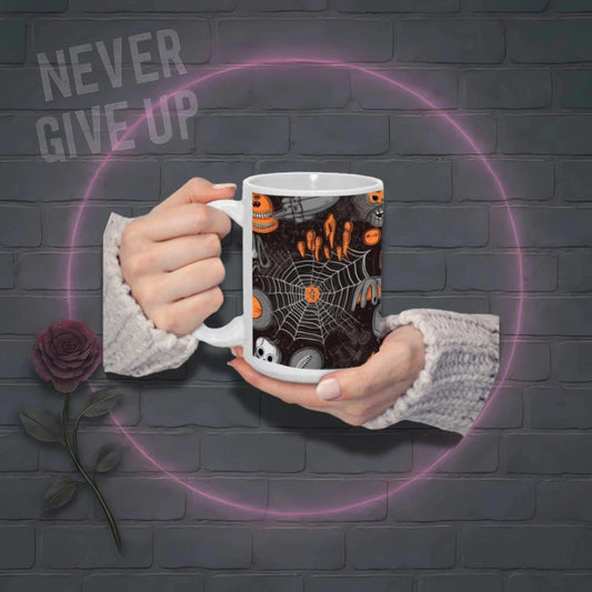 Ghost Pumpkin Halloween Mug: Funny Spooky Season Coffee Cup