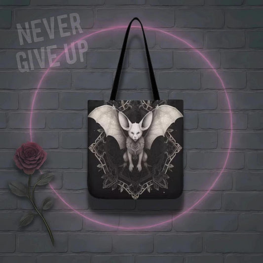 Gothic Moth Tote Bag Spooky Halloween Canvas Bag for Witches and Single Life Vibes