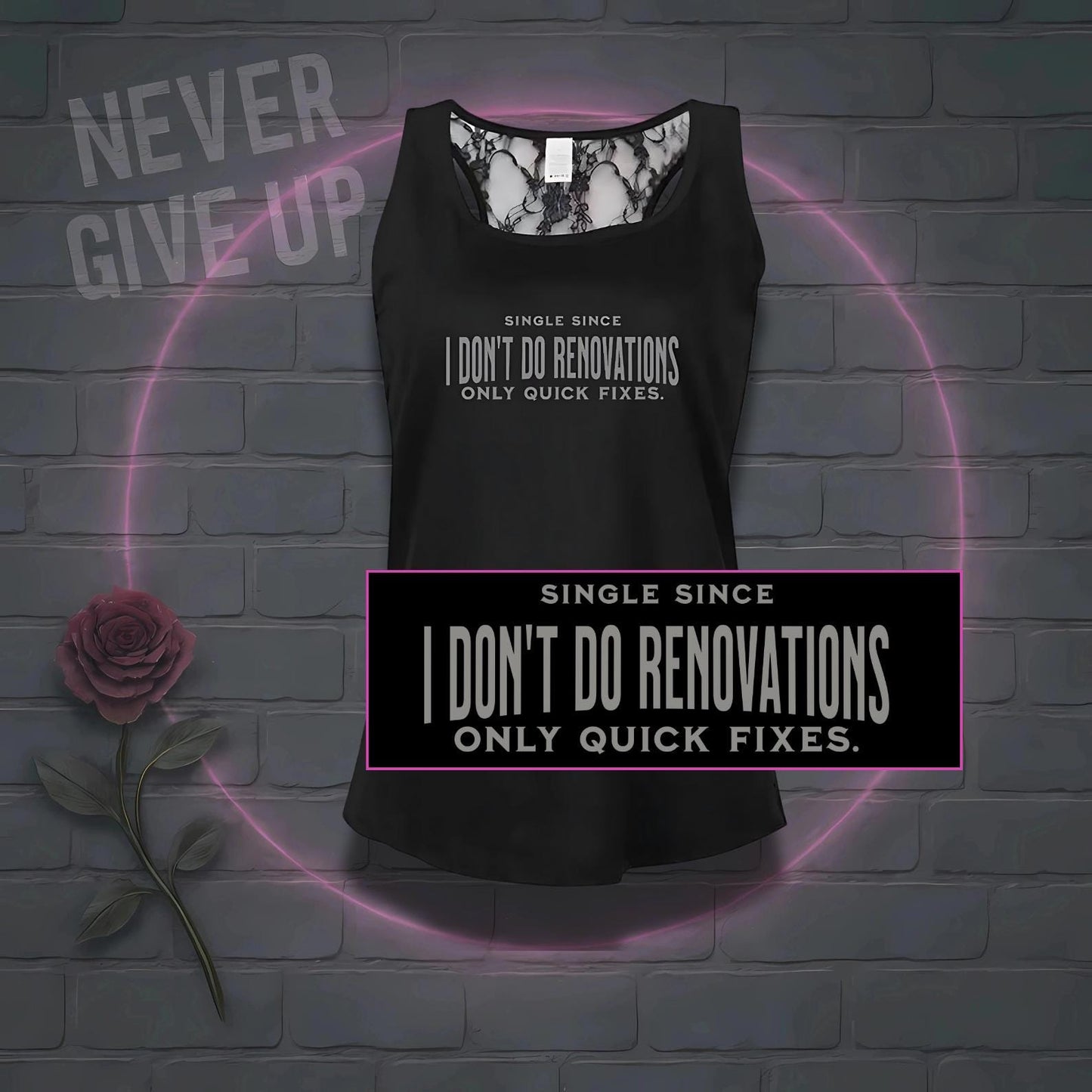 Funny Single Life Tank Top | Independent Woman Empowerment Tank | Self Love Club Apparel | Breakup Glow Up Confidence Top