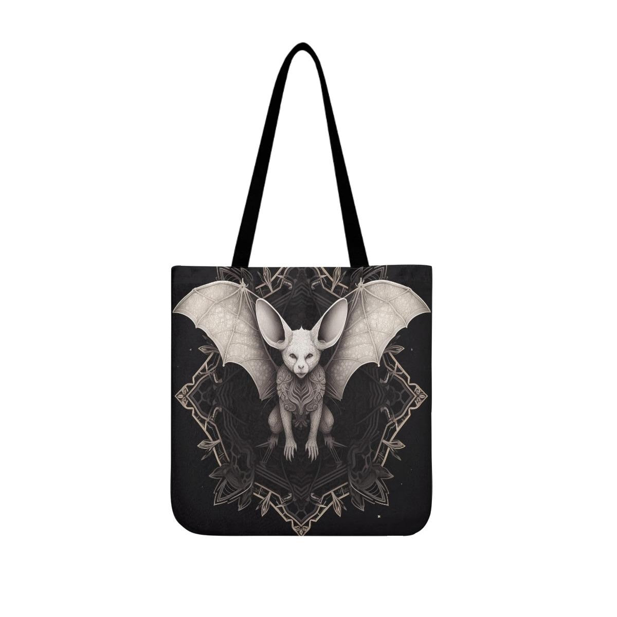 Gothic Moth Tote Bag Spooky Halloween Canvas Bag for Witches and Single Life Vibes