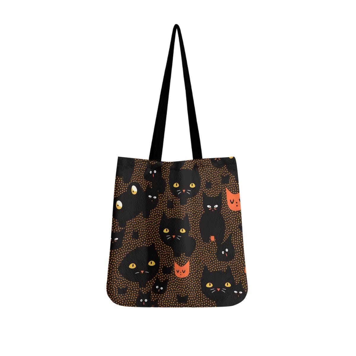 Single Life Halloween Tote Bag Black Star Pattern Single Life Celebration Spooky Single Life Accessory Witch Aesthetic SheVibesAfterDark