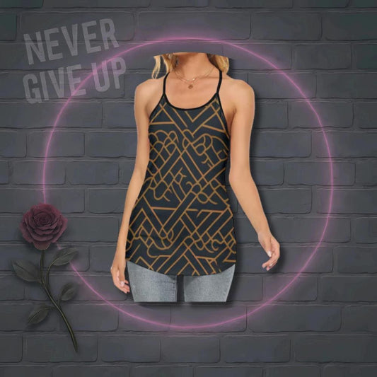 Geometric Grunge Tank Top: Single Life Women's Streetwear
