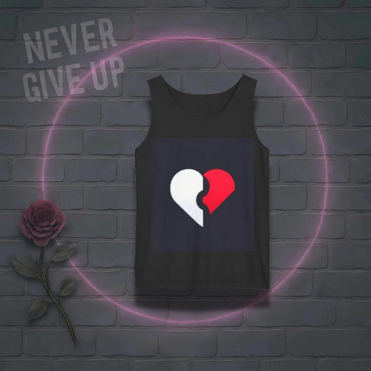 Grunge Broken Heart Tee: Emotional Quote, Unisex Black Cotton