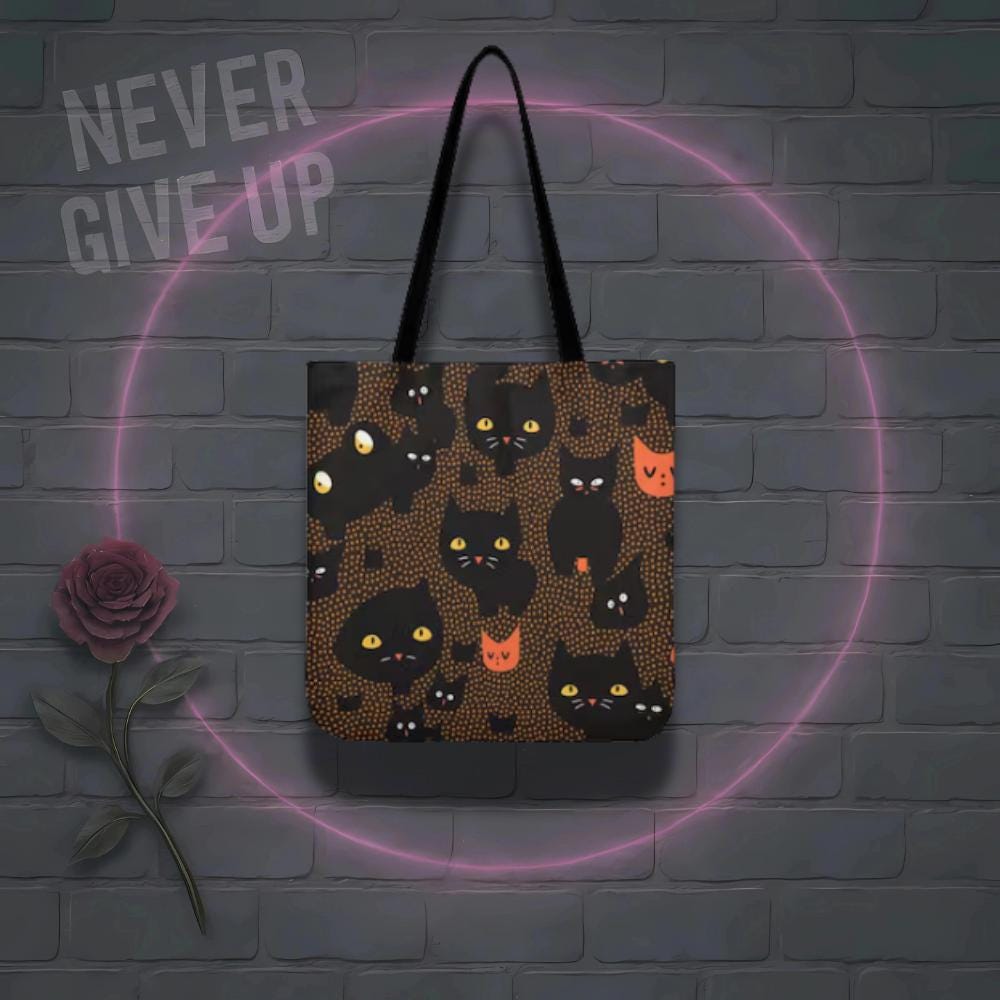 Single Life Halloween Tote Bag Black Star Pattern Single Life Celebration Spooky Single Life Accessory Witch Aesthetic SheVibesAfterDark