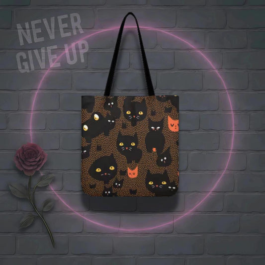 Single Life Halloween Tote Bag Black Star Pattern Single Life Celebration Spooky Single Life Accessory Witch Aesthetic SheVibesAfterDark