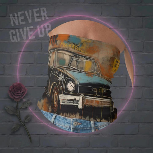 Vintage Car Tube Top: Retro Single Life Fashion