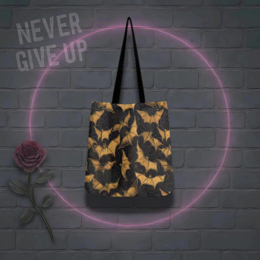 Halloween Tote Bag, Spooky Cute Trick-or-Treat Bag, Gothic Witchy Reusable Fall Market Tote, Creepy Cute Cotton Canvas Bag, Halloween  Bag
