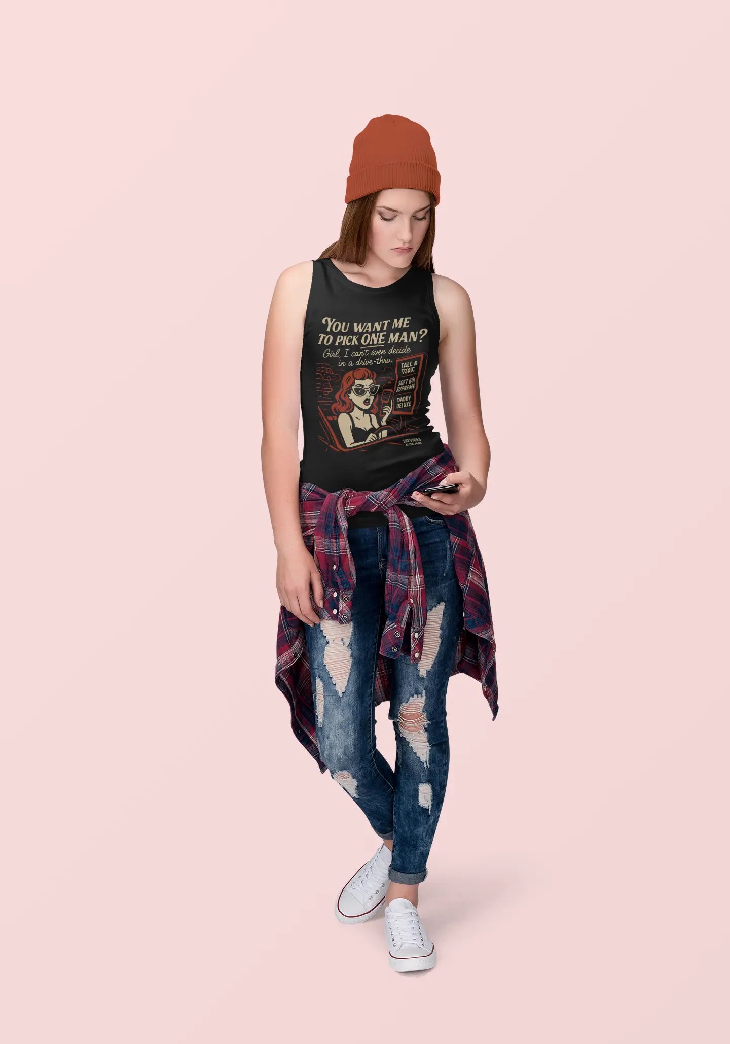 Can't Decide" Retro Graphic Tank | Unapologetic Single Life Apparel Yoycol