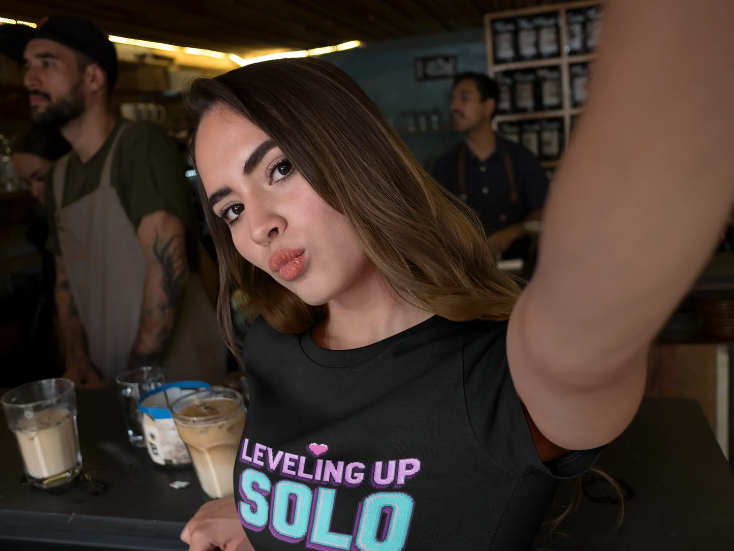 Leveling Up Solo T-Shirt, Single Life Shirt, Independent Woman Gift, Empowered Girl Top, Anti-Valentine's Day Tee Yoycol